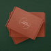 Free Kraft Box Packaging Mockup In Red Advertisement Psd
