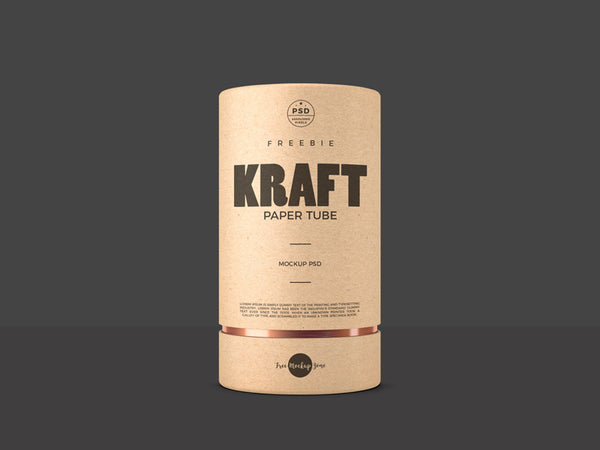 Free Kraft Paper Tube Mockup Psd 2018