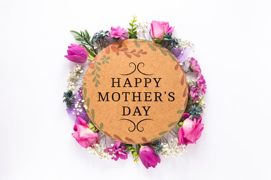 Free Label Mockup With Mothers Day Concept Psd