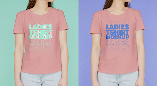 Free Ladies T-Shirt Mockup Psd