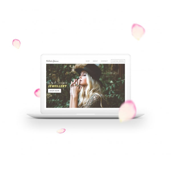 Free Laptop And Petals Mock Up Psd