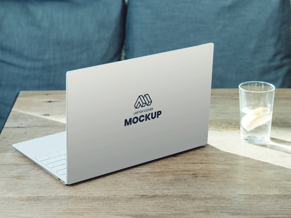 Free Laptop Back Cover Mockup