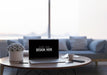 Free Laptop On Desk In Workspace Mockup Psd