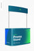 Free Large Promo Stand Mockup, Right View Psd