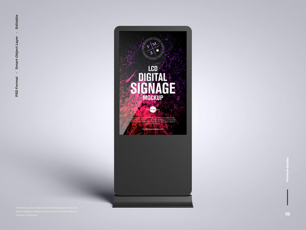 Free Lcd Digital Signage Mockup