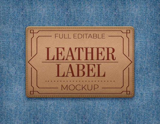 Free Leather Label Mockup Psd