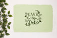 Free Leaves And Save The Date Mock-Up Psd