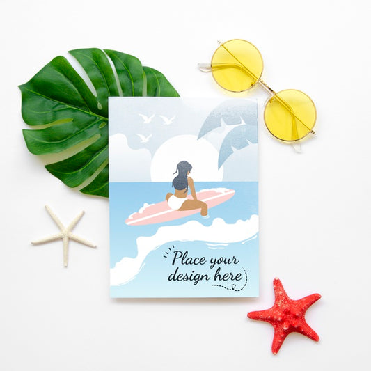 Free Let'S Go Travel Mock-Up And Greeting Card Psd