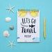 Free Let'S Go Travel Mock-Up With Seashells Psd