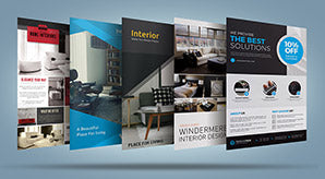 Free Letter Size Multiple Flyers Bundle Mock-Up Psd
