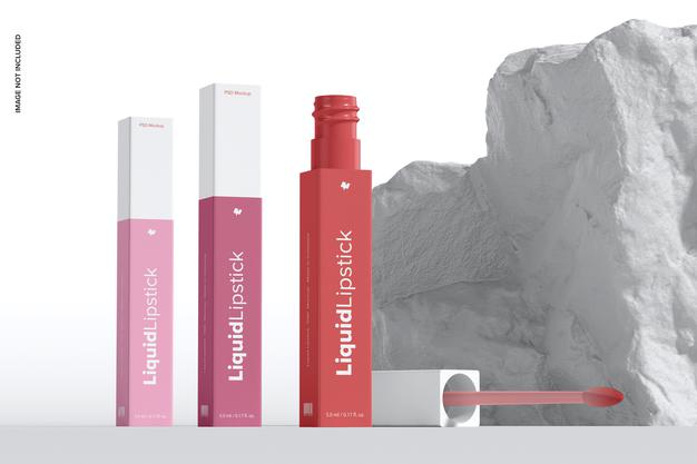 Free Liquid Lipstick Tubes Mockup Psd