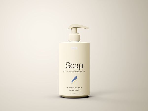 Free Liquid Soap Dispenser Bottle Mockup