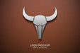 Free Logo Mockup On Brown Leather Psd