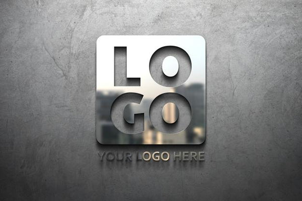 Free Logo Mockup On Grey Wall Psd