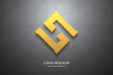 Free Logo Mockup On The Grey Wall Psd