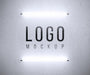 Free Logo Mockup With Lights Psd