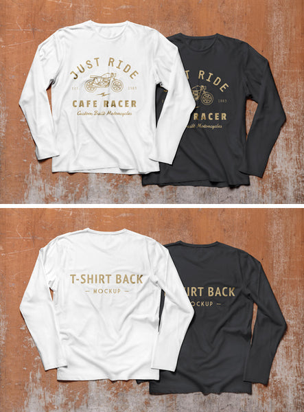 Free Long Sleeve T-Shirt Mockup Psd