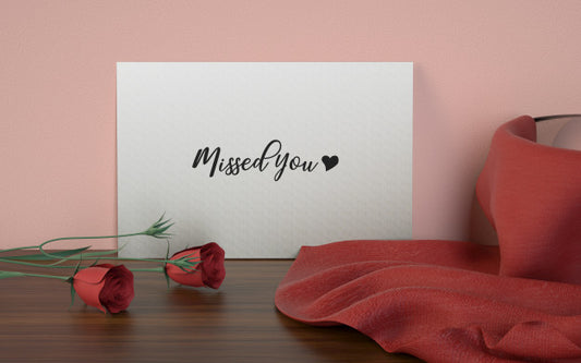 Free Love Card Studio Mockup Psd