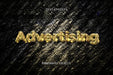 Free Luxury Advertising Gold Text Effect Logo Mockup Psd