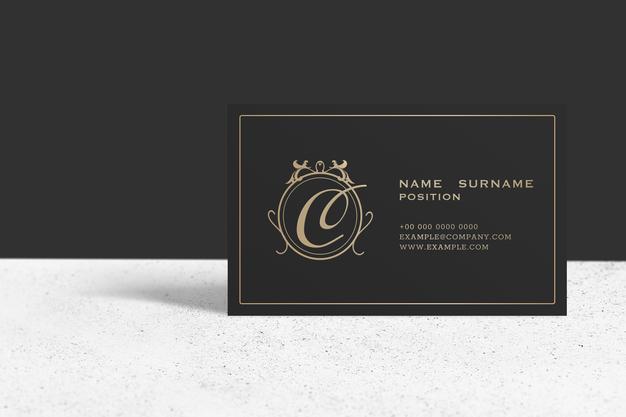 Free Luxury Business Card Mockup In Black And Gold Tone Psd – DreamBundles