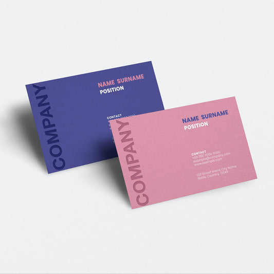 Free Luxury Business Card Mockup Psd In Pink Tone With Front And Rear View