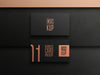 Free Luxury Dark Business Card Mockup Psd