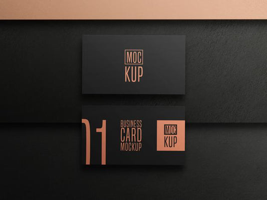 Free Luxury Dark Business Card Mockup Psd