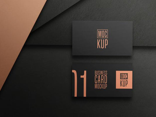 Free Luxury Dark Business Card Mockup Psd