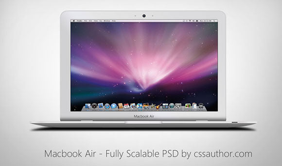 Free Macbook Air – Fully Scalable Psd Mockup