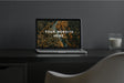 Free Macbook On Desk Mockup
