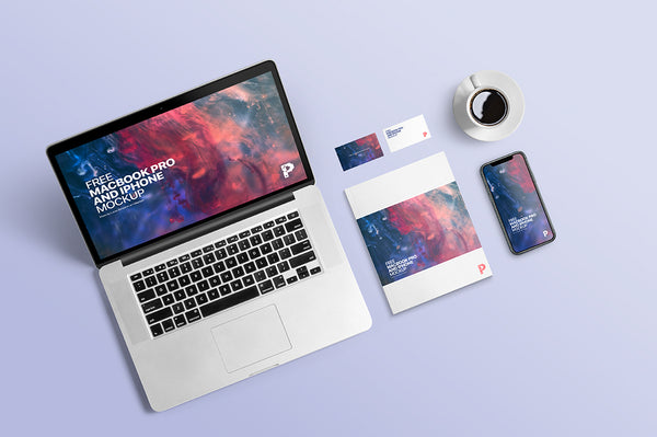 Free Macbook Pro And Iphone Mockup