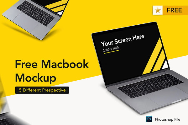 Free Macbook Set Mockup