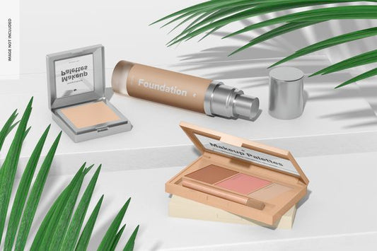 Free Makeup Palettes Scene Mockup Psd