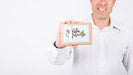 Free Man Holding Present Box Psd
