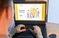 Free Man Working From Home On Laptop Psd