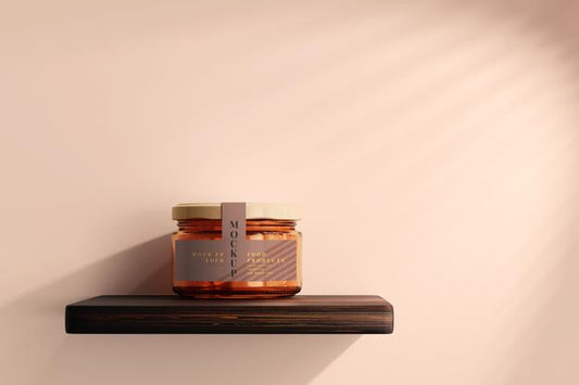 Free Marmalade Glass Jar Mockup Psd