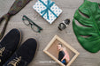 Free Masculine Composition With Photo Frame Psd