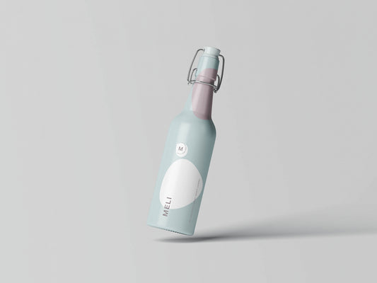 Free Matt Clamp Bottle Mockup