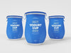 Free Matt Glass Yogurt Cup Packaging Mockup Psd