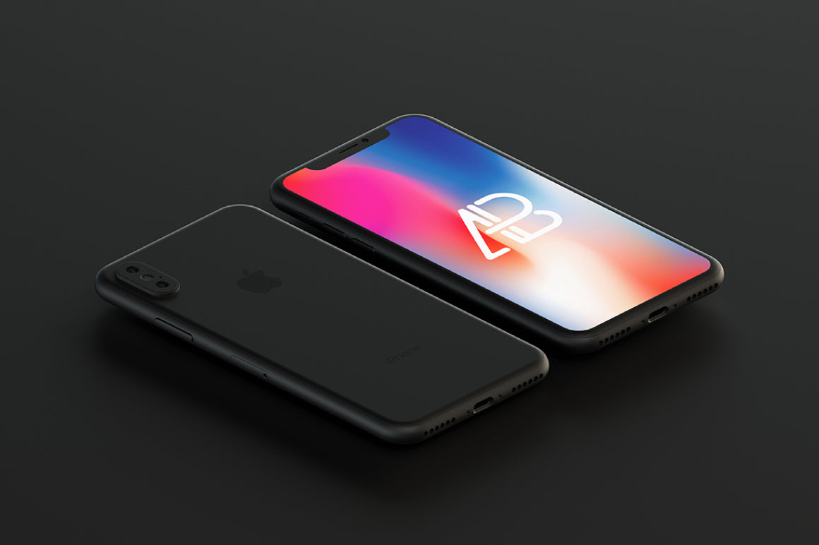 Free Matte Black Iphone X Mockup