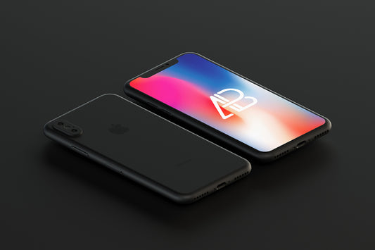 Free Matte Black Iphone X Mockup