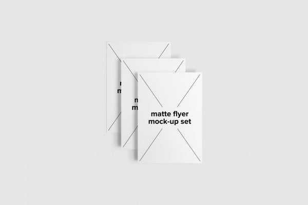 Free Matte Flyer Mock Up Set Psd