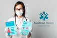 Free Medical Doctor Ripping Coronavirus Mock-Up Psd