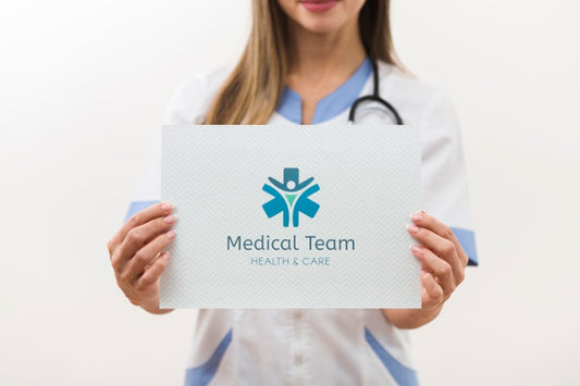 Free Medical Team Mock-Up Card Front View Psd