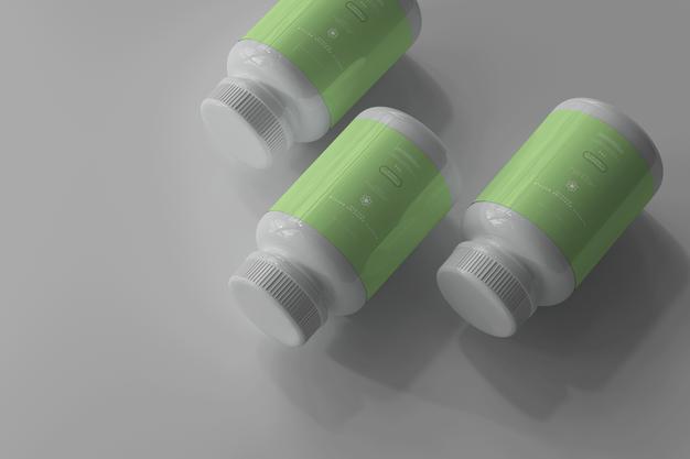Free Medicine Bottles Mockup Psd