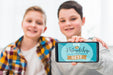 Free Medium Shot Happy Boys With Smartphone Psd