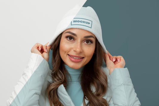 Free Medium Shot Model Posing With Hat Psd