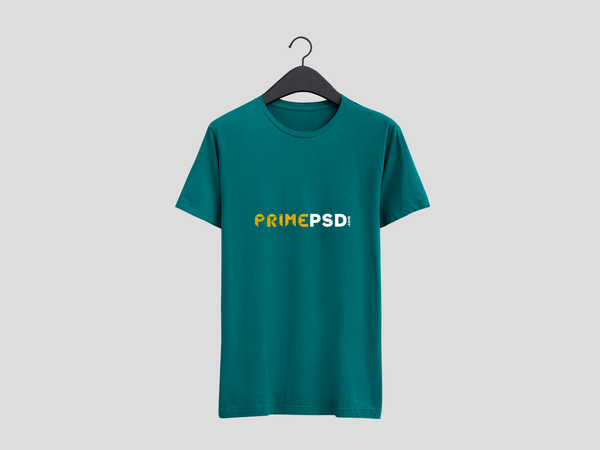 Free Men T-Shirt Front View Psd Mockup