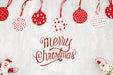 Free Merry Christmas Greeting Card Mockup Psd