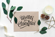 Free Merry Christmas Greeting Card Mockup Psd